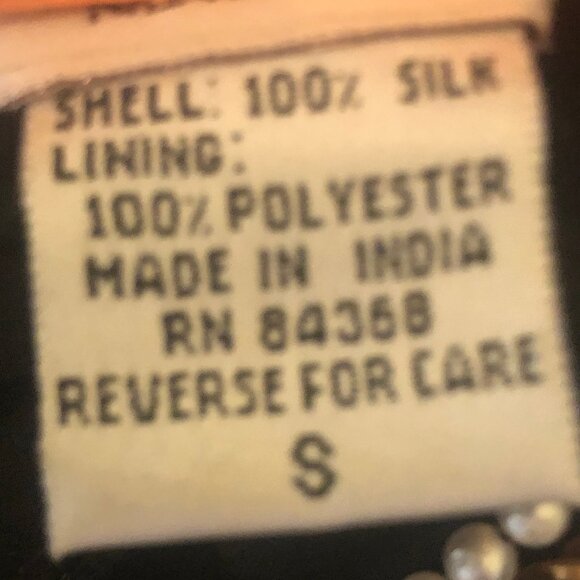 VINTAGE Laurence Kazar silk/beaded formal top sz S - Picture 2 of 13